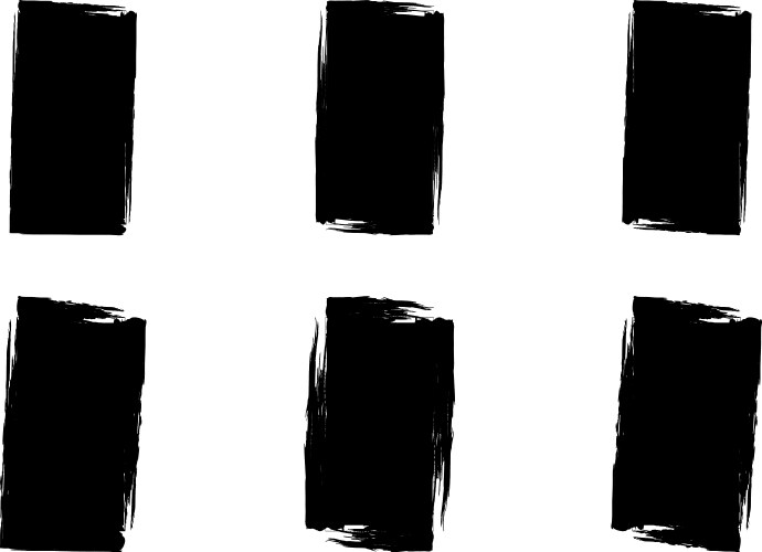 Square vertical shape filled grunge brush Vector Image