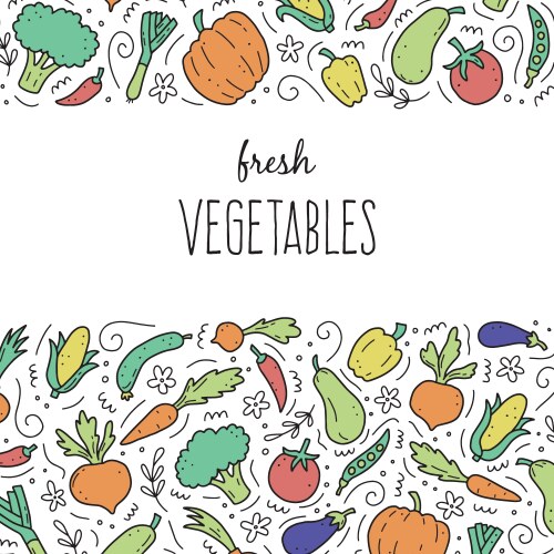 Hand drawn breakfast item set cute food Royalty Free Vector