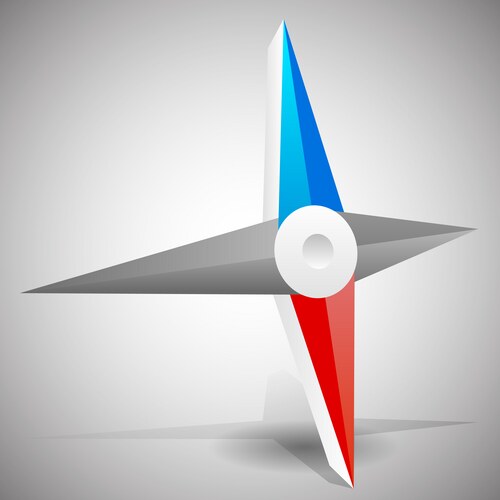 Compass Pointer Shape Magnetic Compass Needle Pointer – Royalty-Free Vector | VectorStock