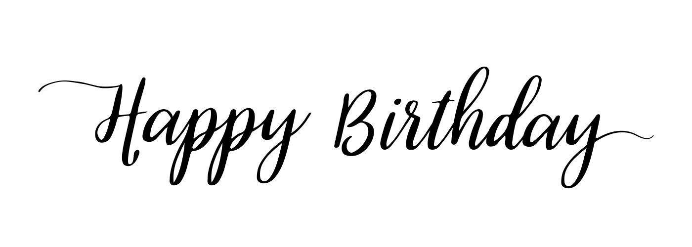 happy birthday calligraphy text vector image