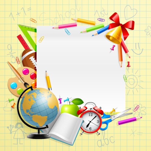 Back to school frame Royalty Free Vector Image