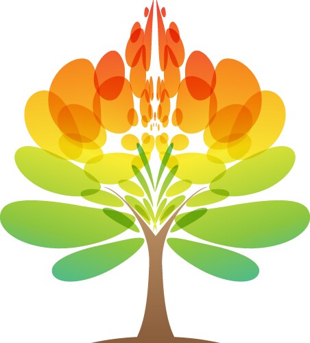 Maple tree on white Royalty Free Vector Image - VectorStock