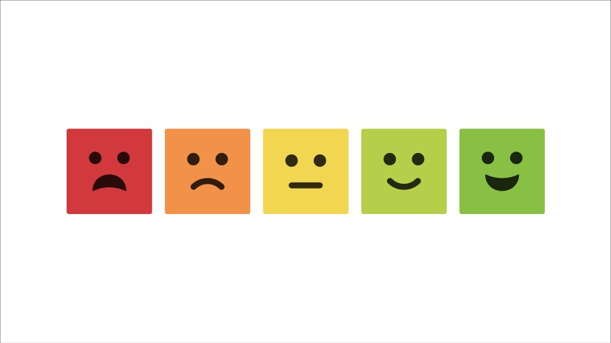 Feedback of satisfaction rate level form vector image