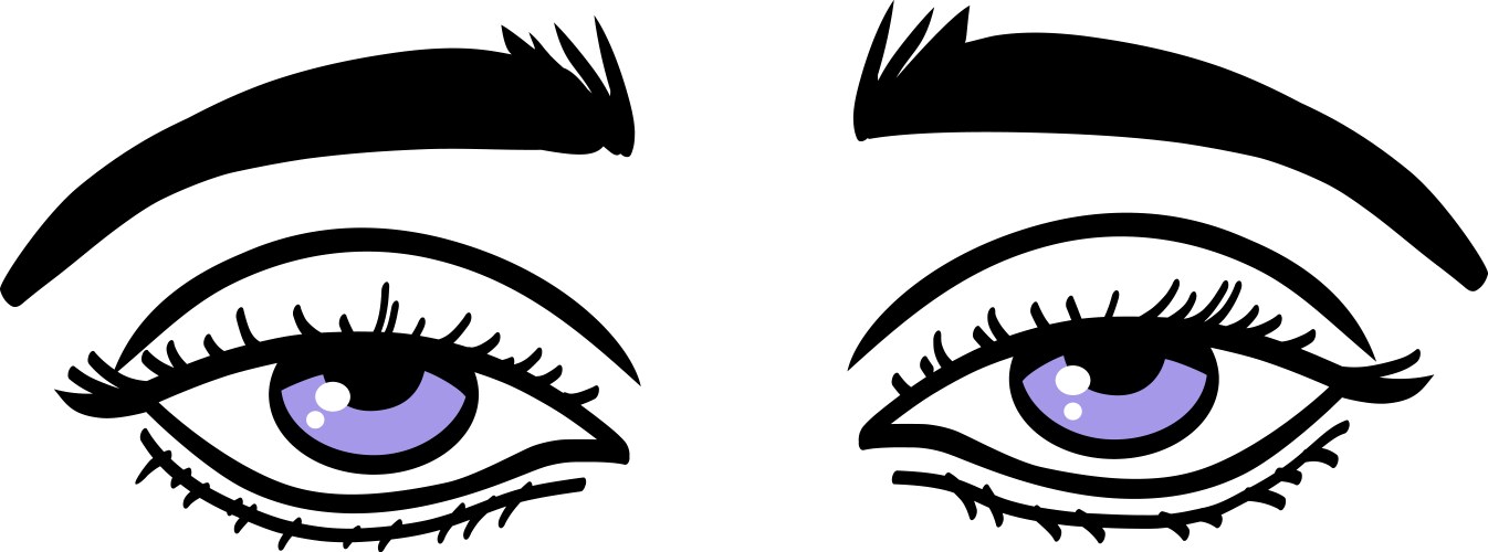 Sleepy eyes face Vector Image