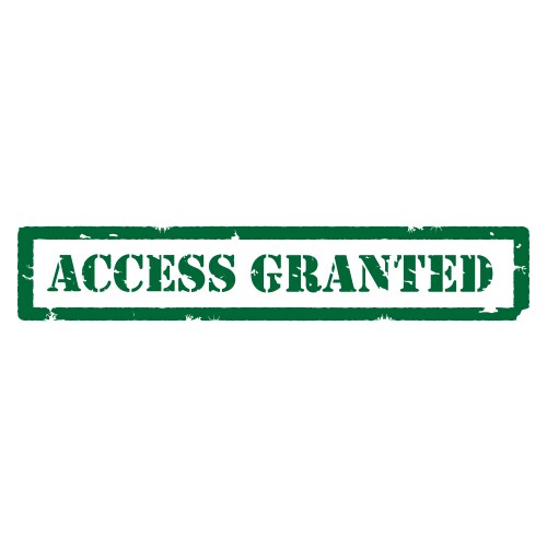 Access granted stamp vector image