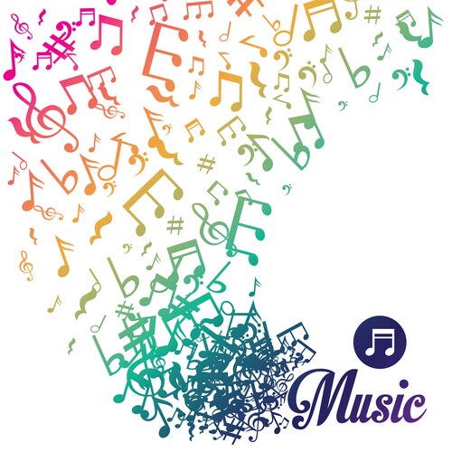 Abstract Musical Notes Background Royalty Free Vector Image
