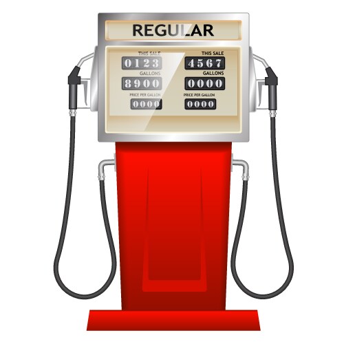 Gas pump retro Royalty Free Vector Image - VectorStock