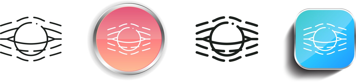 Gravity icon thin linear regular and button style vector image