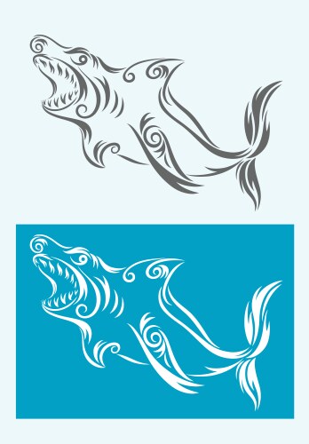 Shark tribal Vector Image