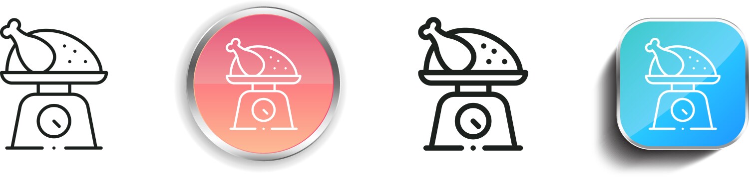 Measure icon thin linear regular and button style vektorbild