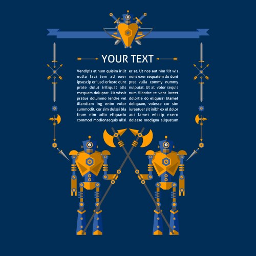 Robot text vector image