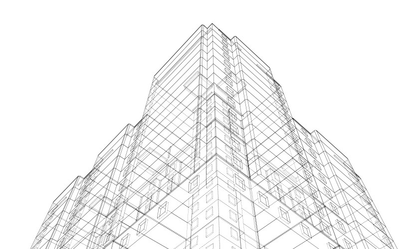 Architecture line background building Royalty Free Vector