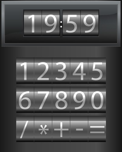 Digital Countdown Timer Display vector image