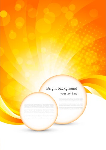 Abstract orange background with sun light rays Vector Image
