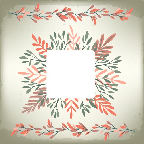 Vintage romantic background with nice floral frame Vector Image