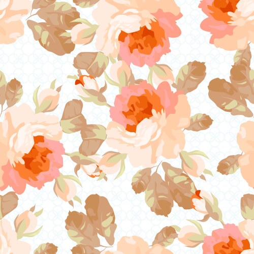 Pastel Rose Seamless Pattern Vector Image