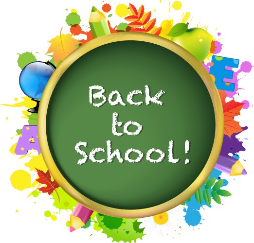 Back to school frame Royalty Free Vector Image