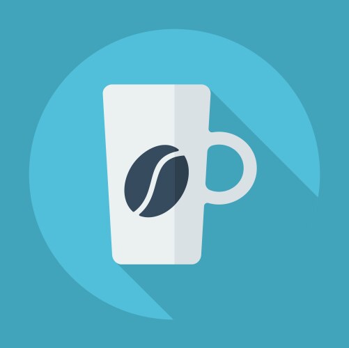 flat modern design with shadow cup coffee vector image