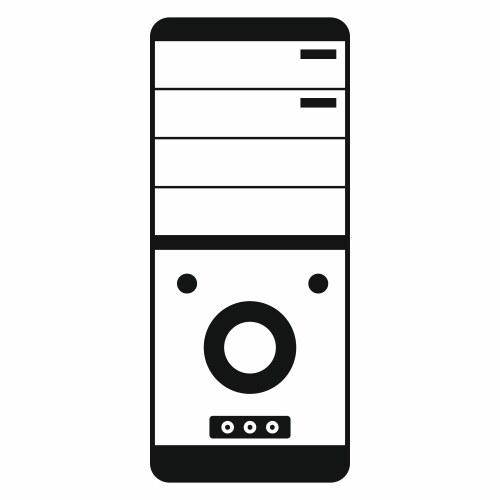 Computer system unit icon simple style vector image