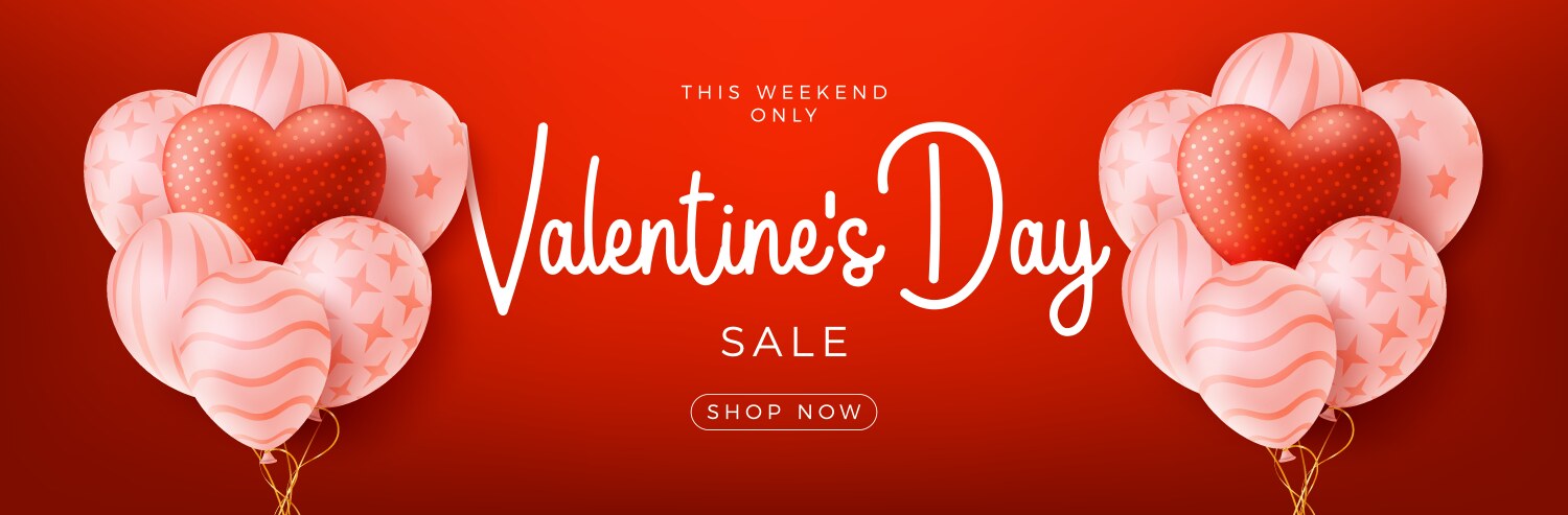 Valentines day sale backgroundromantic vector image