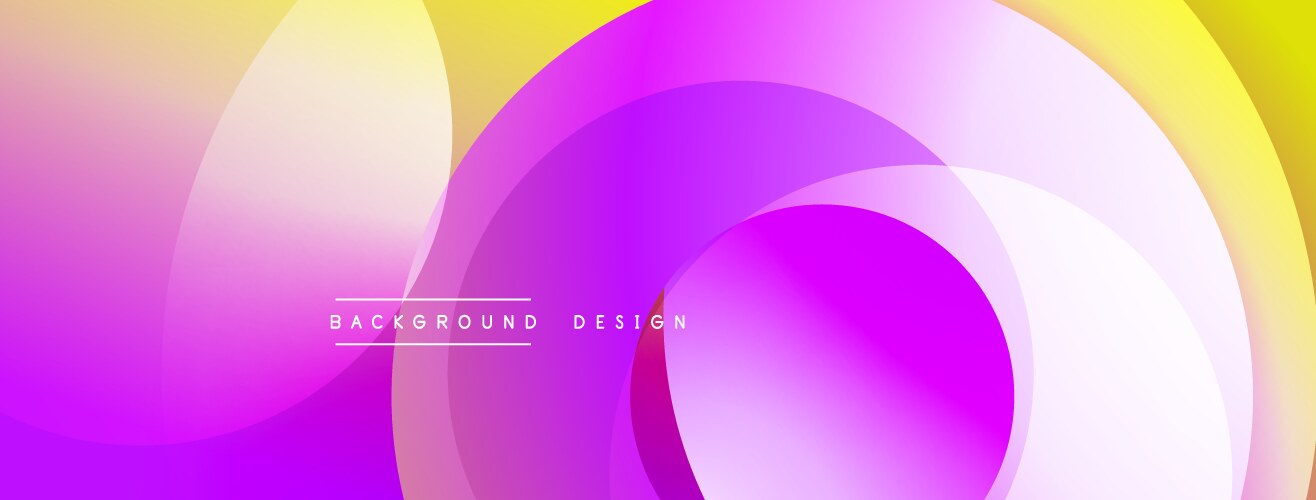 Abstract vibrant circles overlap creating dynamic vector image