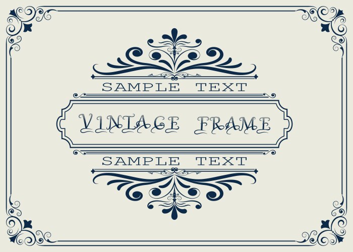 Decorative frame Royalty Free Vector Image - VectorStock