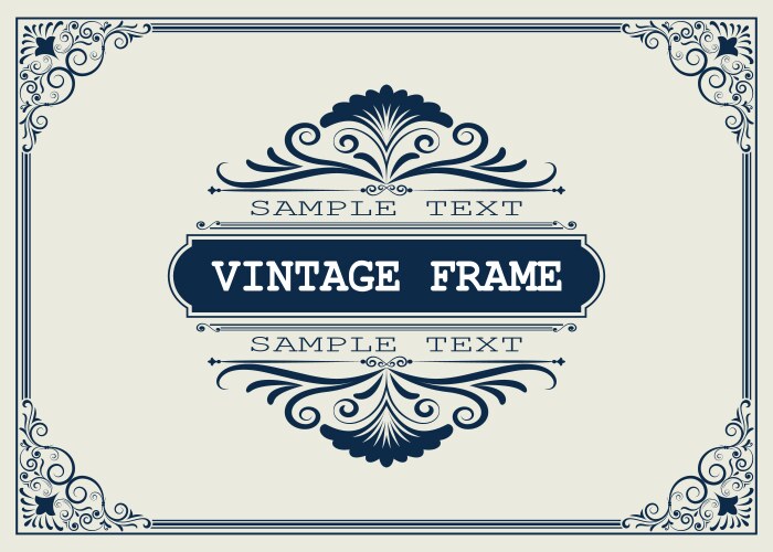 Decorative frame Royalty Free Vector Image - VectorStock