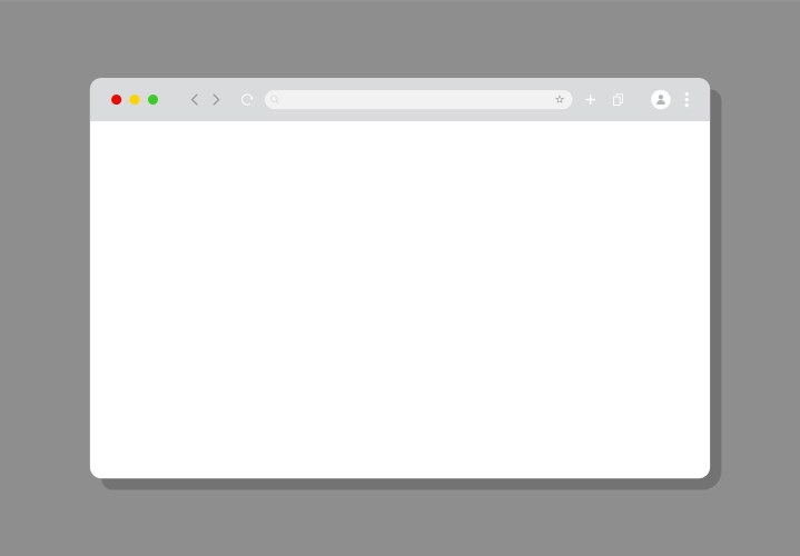 Web browser user interface blank mockup template vector image