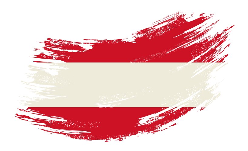 austrian flag grunge brush background vector image