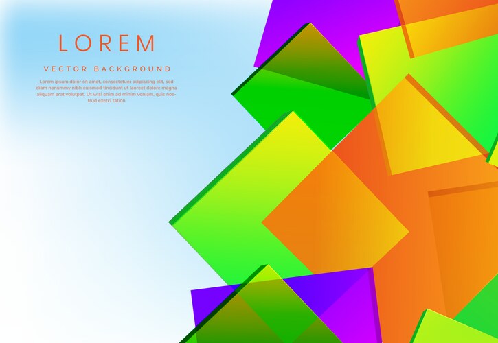 Abstract vibrant geometric square pattern – Royalty-Free Vector ...