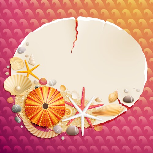 Shells and starfishes Royalty Free Vector Image