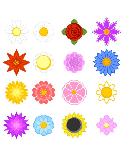 Colorful set circle shape objects visual Vector Image