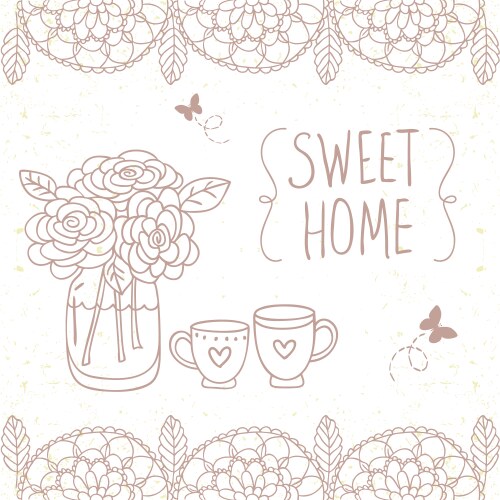 Floral Bouquet Sketch Vector Image