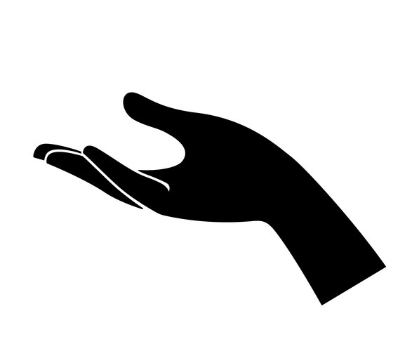 Hand holding symbol Vector Image