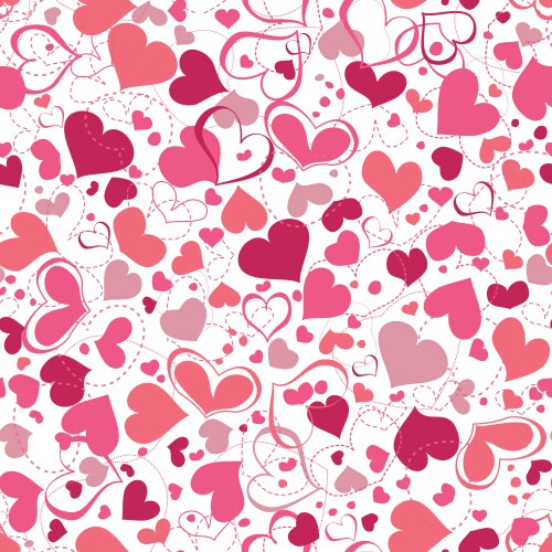 Seamless hearts pattern Royalty Free Vector Image