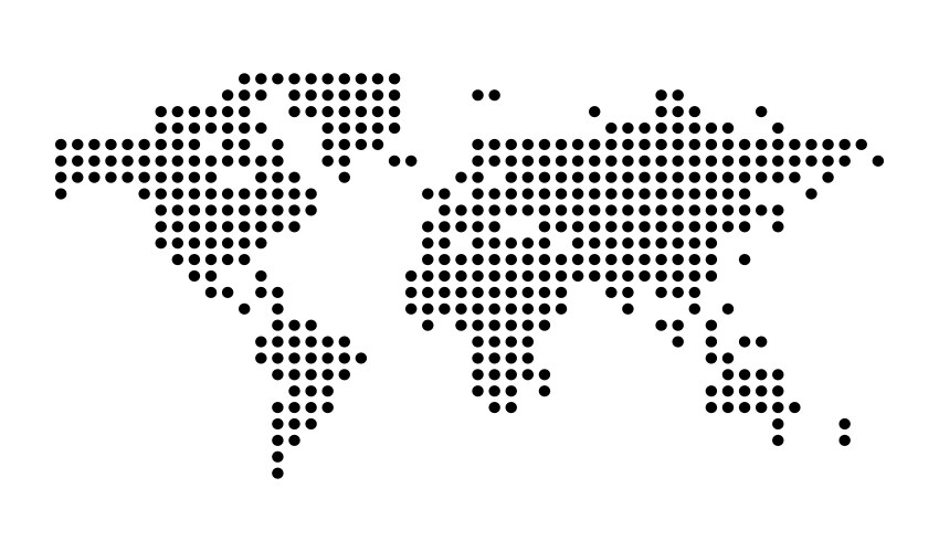 World map basic dots Royalty Free Vector Image