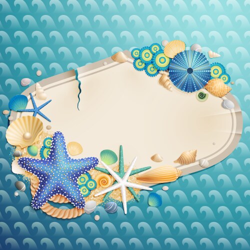Shells and starfish Royalty Free Vector Image - VectorStock