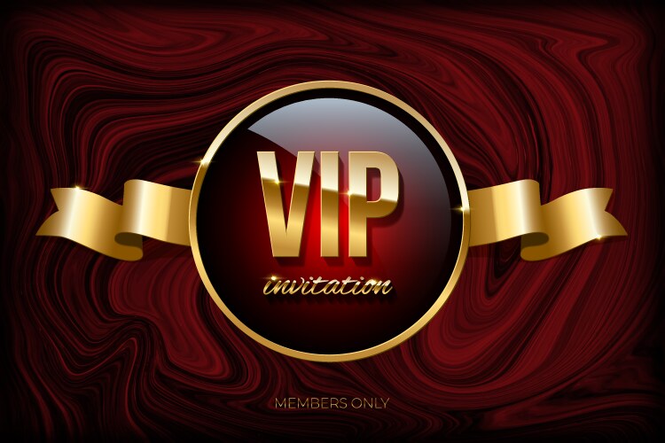 vip invitation design template golden vector image