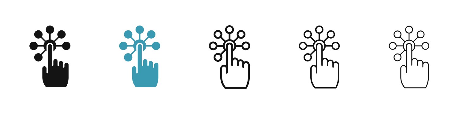 Interactive icon Royalty Free Vector Image - VectorStock