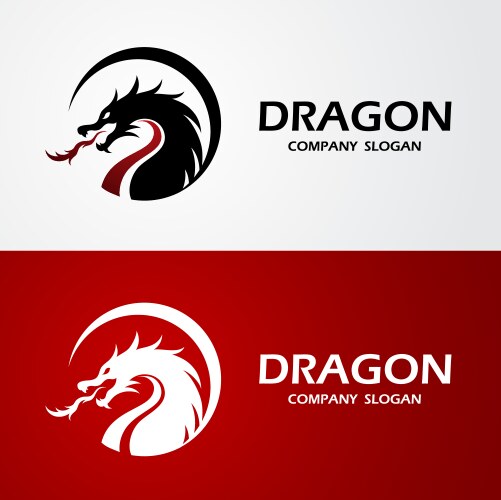 Dragon Logo Template Vector Image