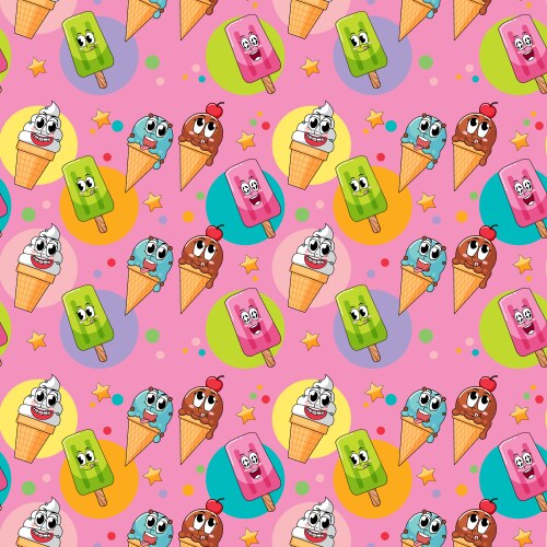 Sweet desserts seamless pattern Royalty Free Vector Image