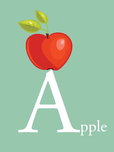 Colourful alphabet card Vector Image