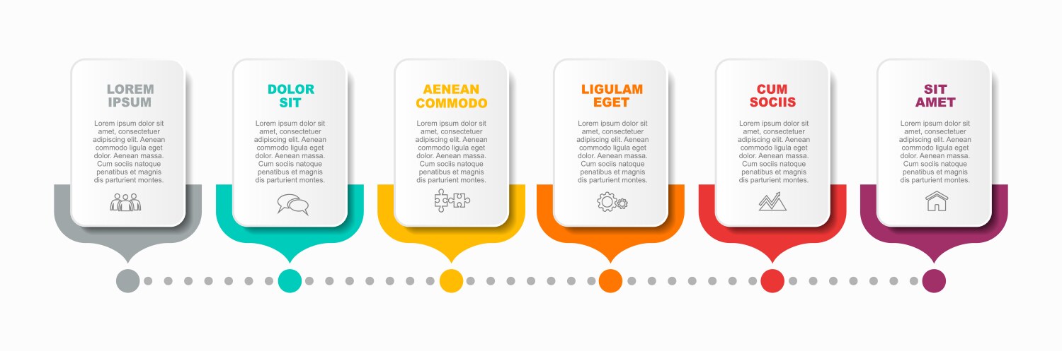 6 Steps Timeline Infographic Template Royalty Free Vector 6 Steps Timeline Infographic Template Royalty Free Vector