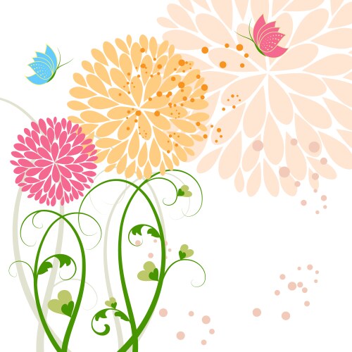 Grunge floral background Royalty Free Vector Image