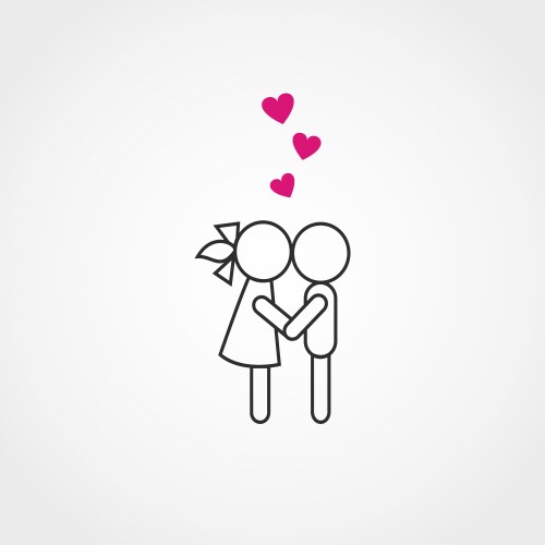 Couple in love vector image