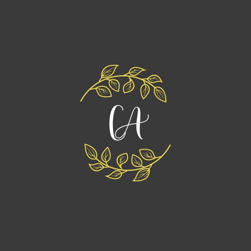 Elegant zm initial logo design with botanical – Royalty-Free Vector ...