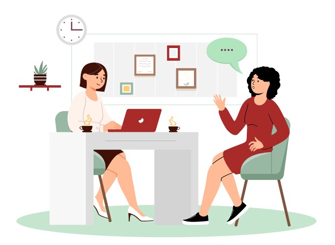 Job interview concept Royalty Free Vector Image