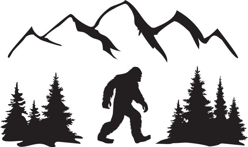 Big foot isolated coloring page for kids Vector Image