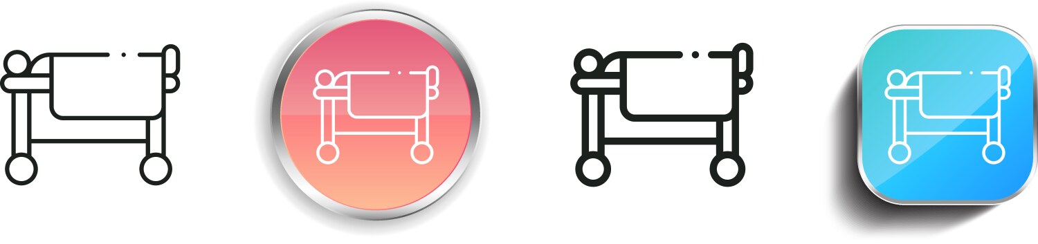Corpse icon thin linear regular and button style vector image