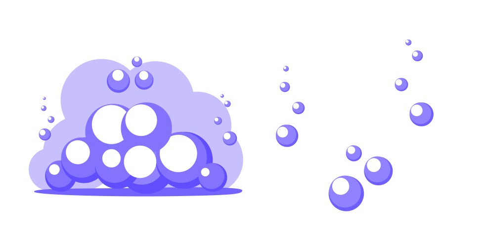 Bubble Soap Foam Icon - Clean Water Bubbles vector image